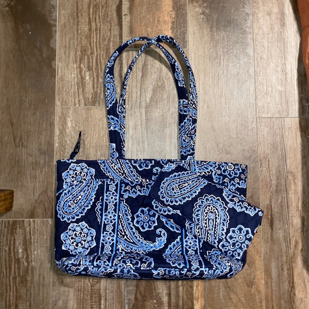 Vera Bradley Bundle | Blue Bandana Mandy Tote & TriFold Wallet
